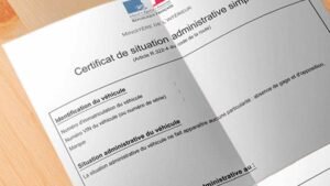 Certificat de non gage vierge